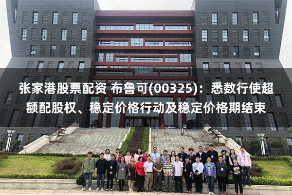 张家港股票配资 布鲁可(00325)：悉数行使超额配股权、稳定价格行动及稳定价格期结束