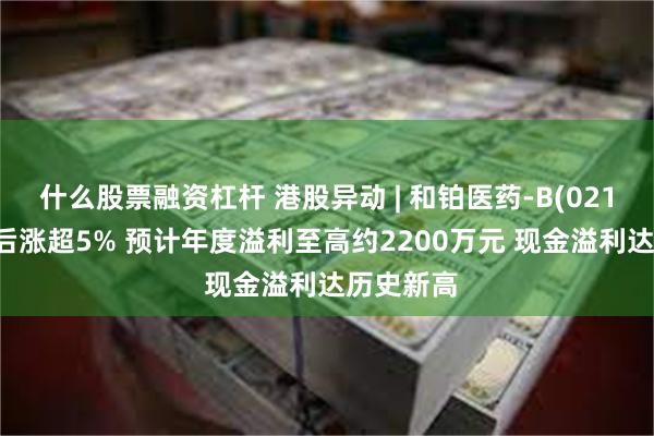 什么股票融资杠杆 港股异动 | 和铂医药-B(02142)盈喜后涨超5% 预计年度溢利至高约2200万元 现金溢利达历史新高
