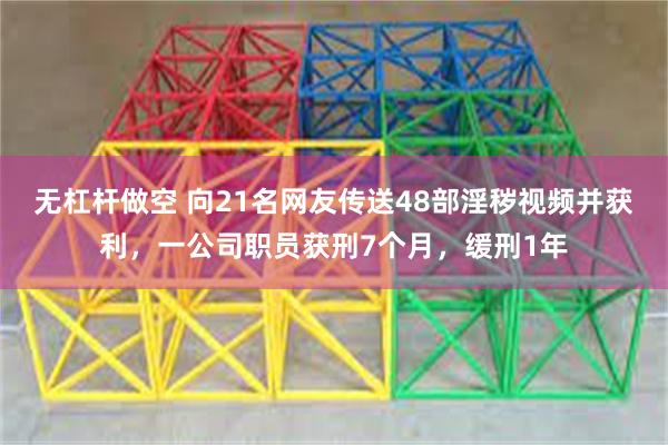 无杠杆做空 向21名网友传送48部淫秽视频并获利，一公司职员获刑7个月，缓刑1年