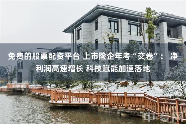 免费的股票配资平台 上市险企年考“交卷”： 净利润高速增长 科技赋能加速落地