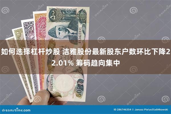 如何选择杠杆炒股 洁雅股份最新股东户数环比下降22.01% 筹码趋向集中